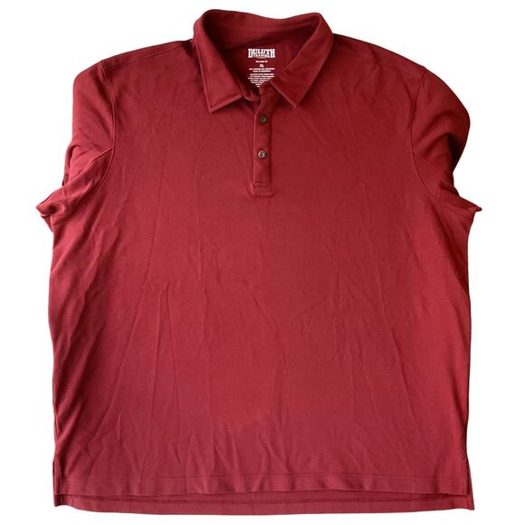 Duluth Trading Co. Men Short Sleeve Polo Shirt Size XL, bordeaux red - Picture 1 of 6